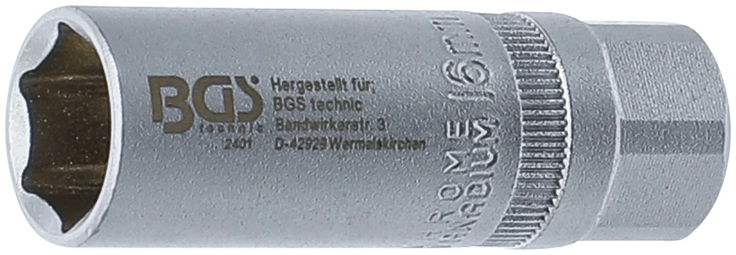 BGS Tændrørstop sekskant | 12,5 mm (1/2") | 16 mm