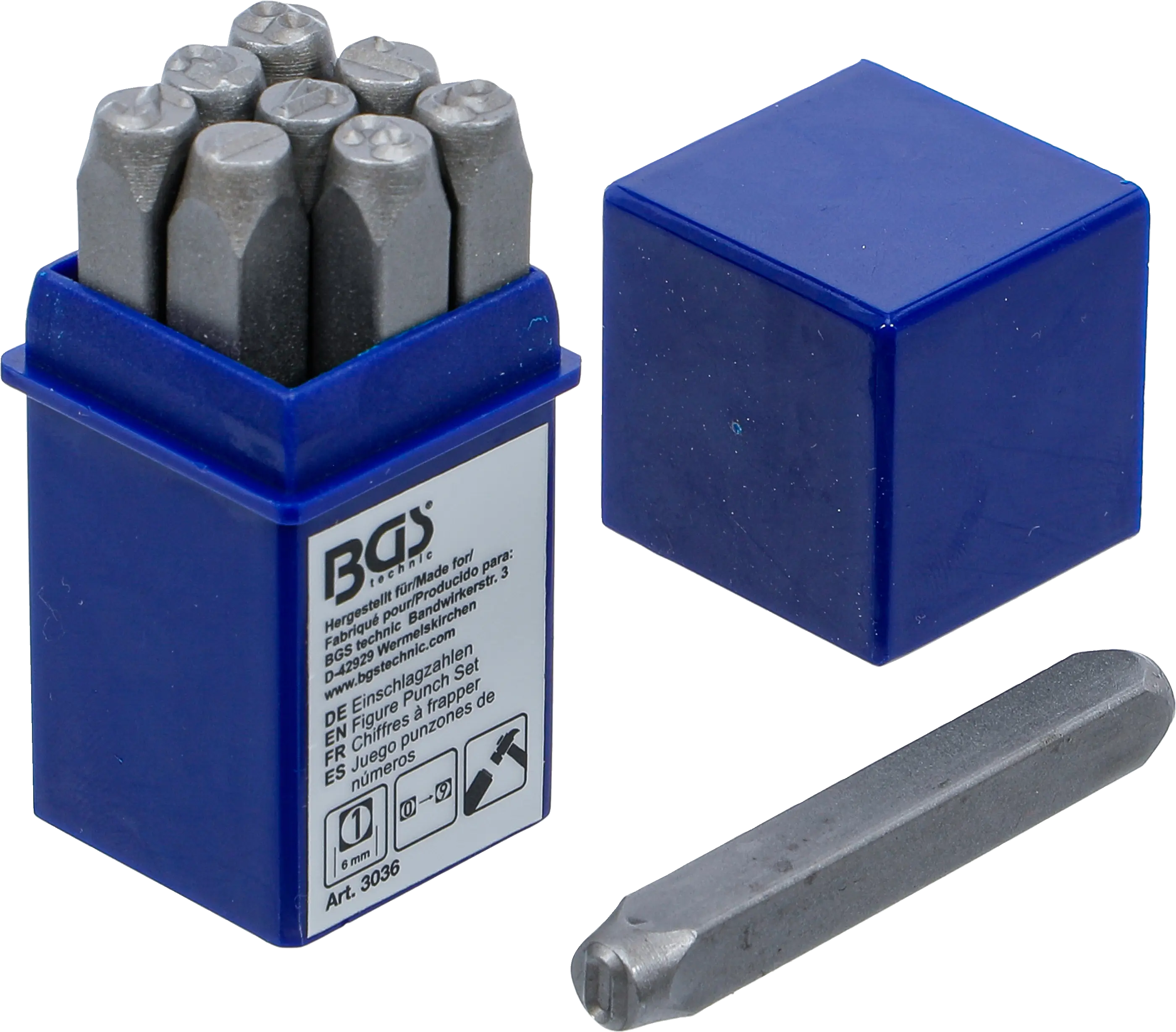 BGS Slagtal 6mm. 9 dele. 0-9