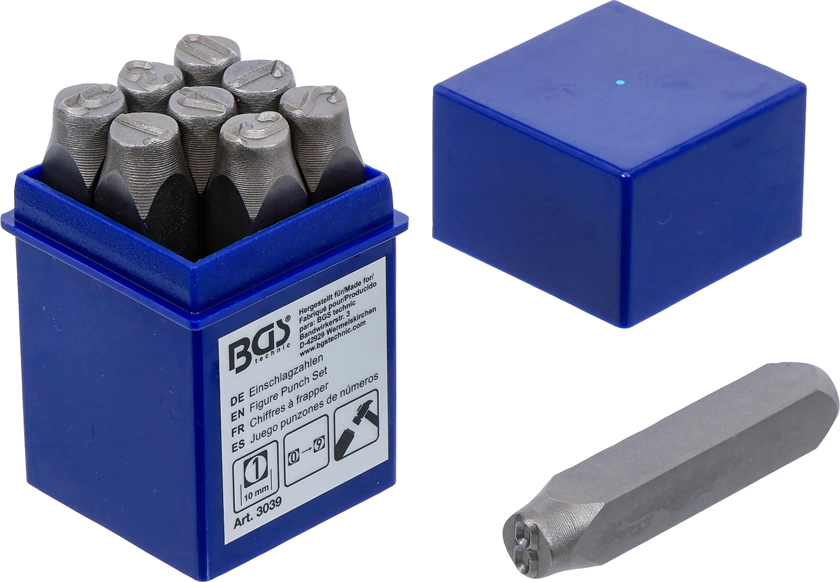 BGS Slagtal 10mm. 9 dele. 0-9