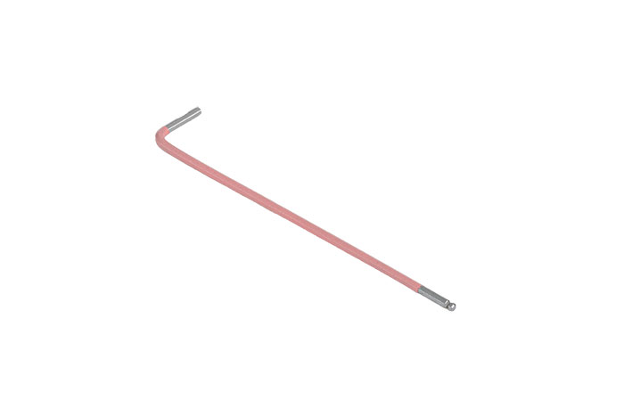 BATO Stiftnøgle farvet pink lang med kugle 5/64" x 100mm.