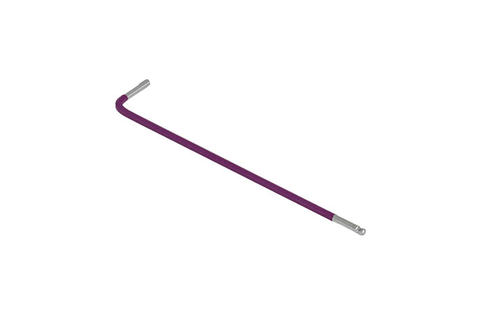 BATO Stiftnøgle farvet lilla lang med kugle 3/32" x 112mm.