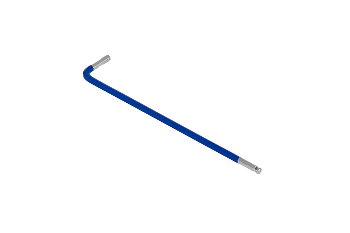 BATO Stiftnøgle farvet blå lang med kugle 1/8" x 126mm.