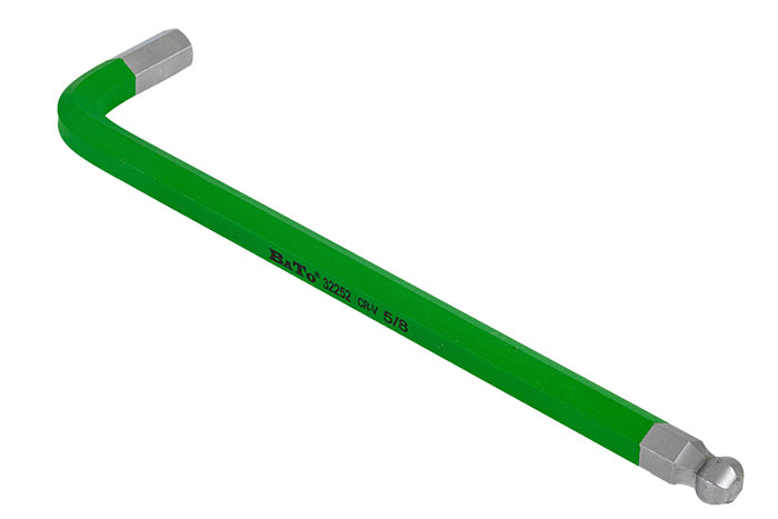 BATO Stiftnøgle farvet grøn lang med kugle 5/8" x 320mm.