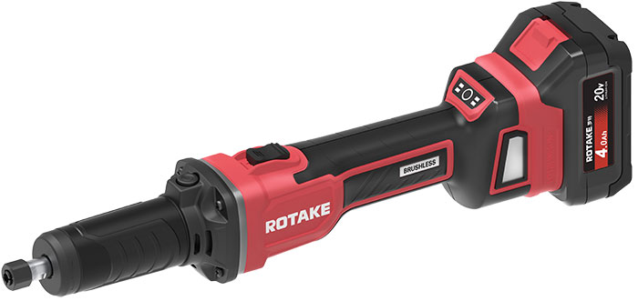 ROTAKE 8406 Battery-powered speed grinder 6mm 20V. Without batteries and charger.