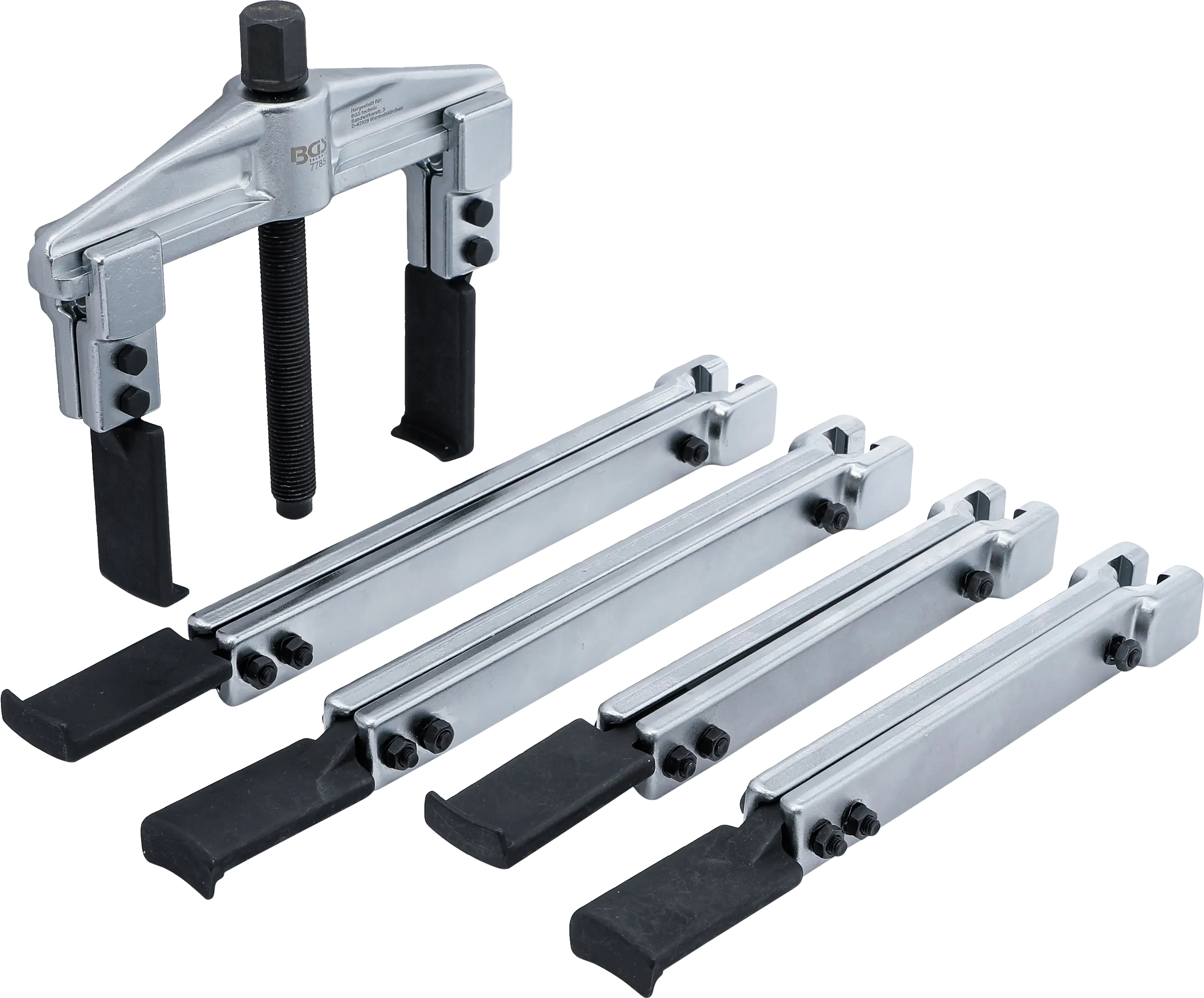 BGS Universal aftrækkersæt, 2-arms | 35 - 130 mm | 7 dele