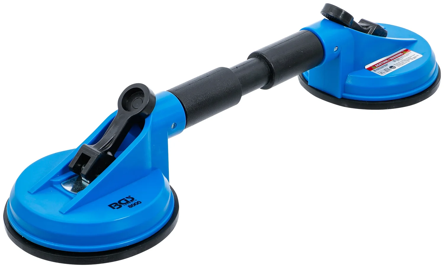 BGS Dobbelt gummisugekop | ABS | med fleksible hoveder | Ø 120 mm | 390 mm