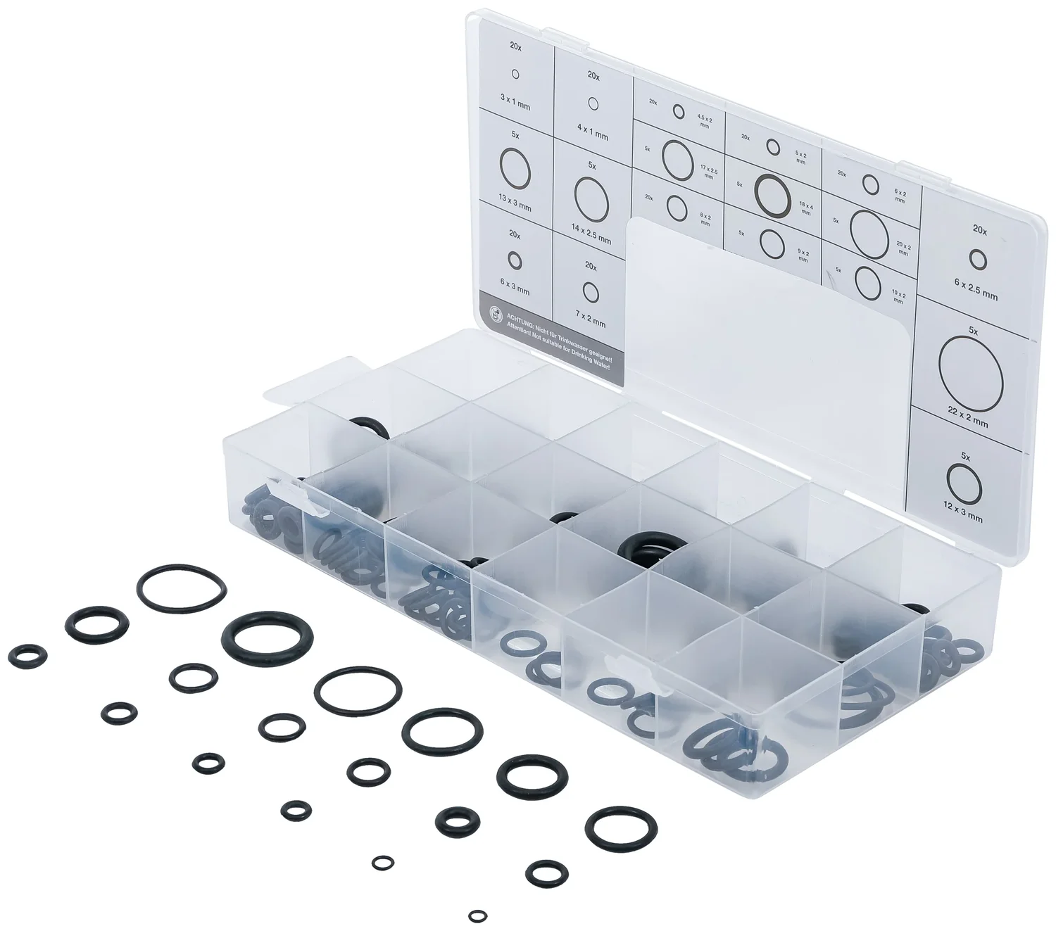 BGS O-Ring-sortiment | Ø 3 - 22 mm | 225 delar