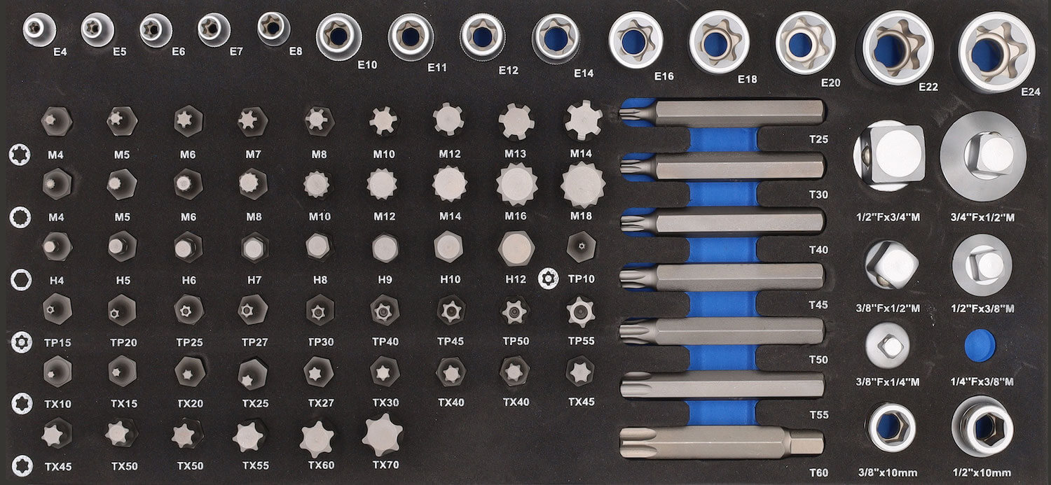 BATO Autobits-/E-hylsorsats / adapter. EVA 1/3. 