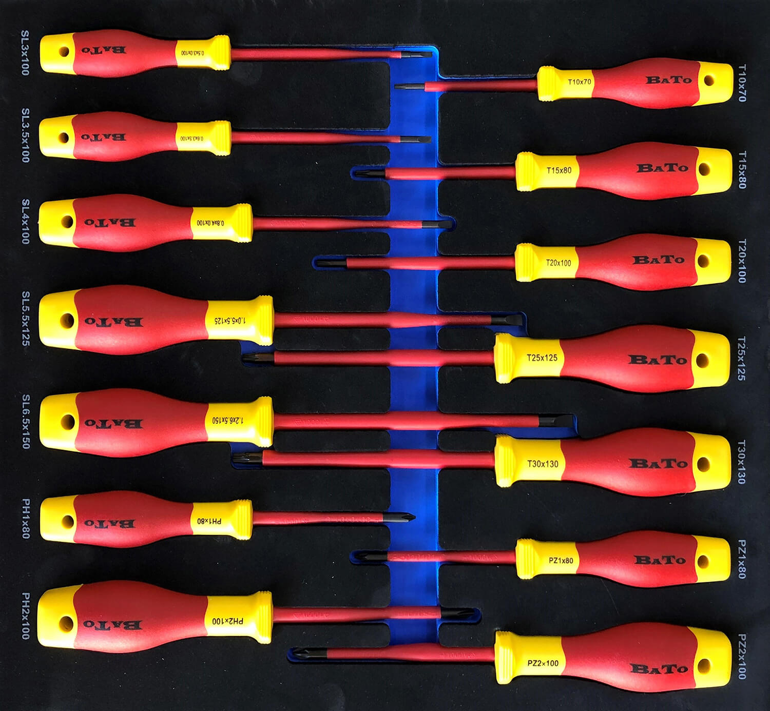 BATO VDE 1000V Screw driver set slot/Ph/Pz. EVA 2/3.